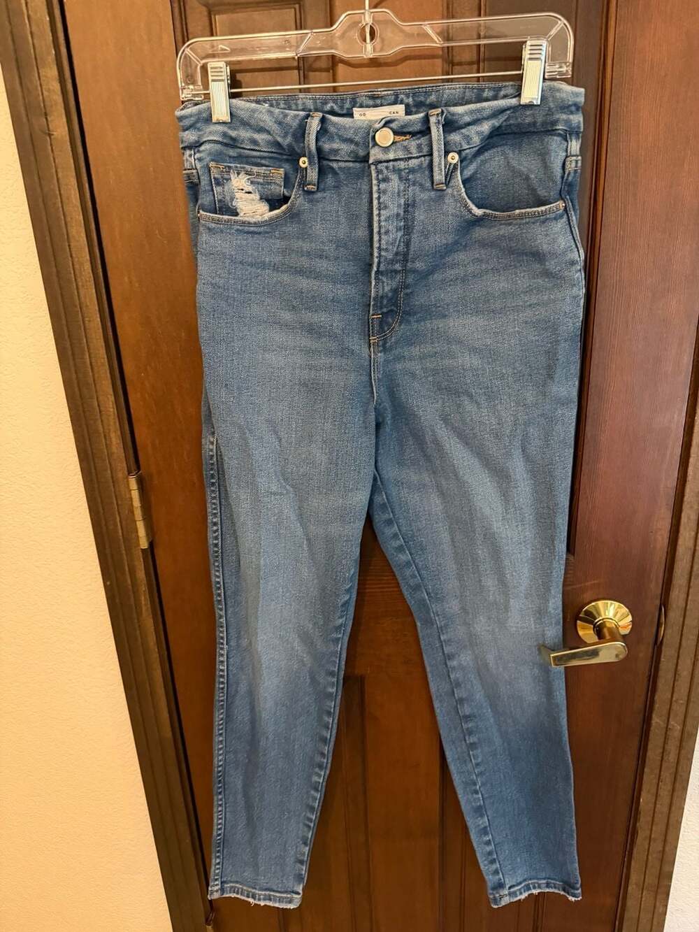 Good American Good Skinny Distressed High Rise Jeans Size 6/28